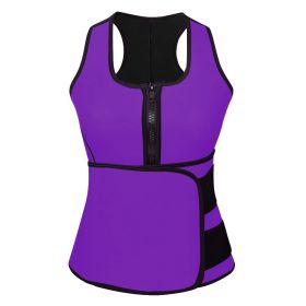 Waist Trainer For Women Body Shaper Waist Slimmer Clincher Trimmer for Weight Loss (Option: Purple_2XL)