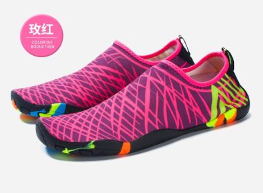 2022 Sports Water Sneakers Unisex Swimming Aqua Seaside Slippers Surf Upstream Light Quick-Drying Beach Water Shoes (Color: RRd, Shoe Size: 41)