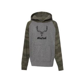 Camo Sleeve Skull Hoodie (size: XXXL)