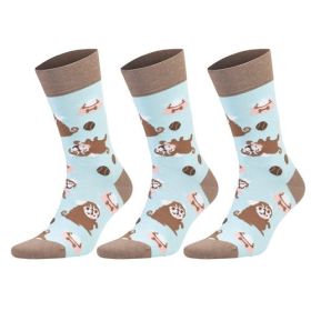 Colorful Casual Funny Cotton Crew Socks for Men and Women 3 Pairs (Style: Style 2, size: 7-13)