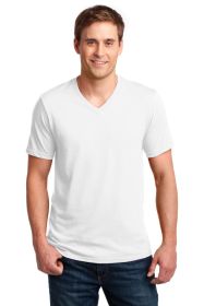Anvil 100% Combed Ring Spun Cotton V-Neck T-Shirt 982 (Color: White, size: M)