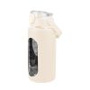 34Oz Glass Water Bottle Sports Water Bottle Motivational Water Bottle Water Intake Tracker Bottle with Straw Time Marker Silicone Sleeve Handle for Gy