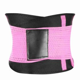 U-Shaped Slimming Waist Belt Body Abdominal Shapewear Sport Tummy Cincher Bands Office Ladies Postpartum Mothers (Option: M_Pink)
